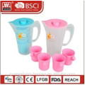 jarra de agua de plástico 2L w/4cups
